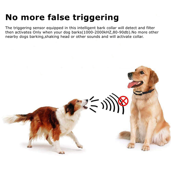 【Version 2 Collars】Dog Training Collar & Antibark Collar - Rechargeable Dog Shock Collar with Manual and Autmatic Mode-P8132