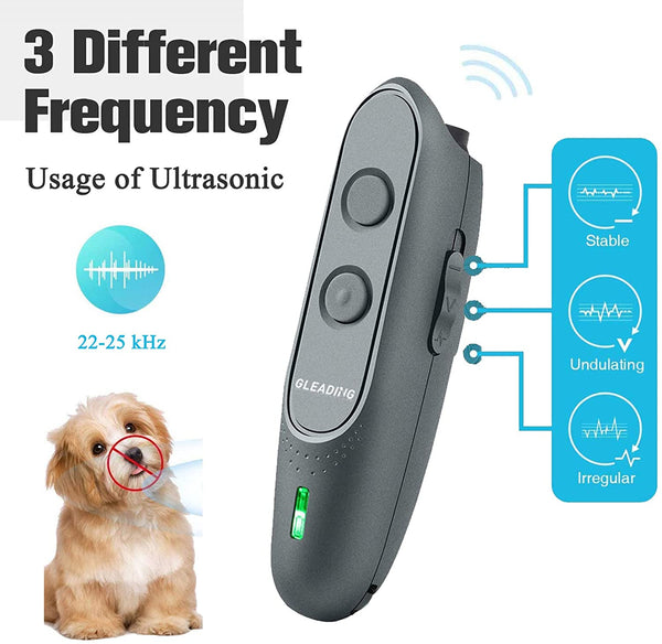 Ultrasonic Dog Training Device,Handheld Ultrasonic Anti Bark Dog Train Repeller-GPU30