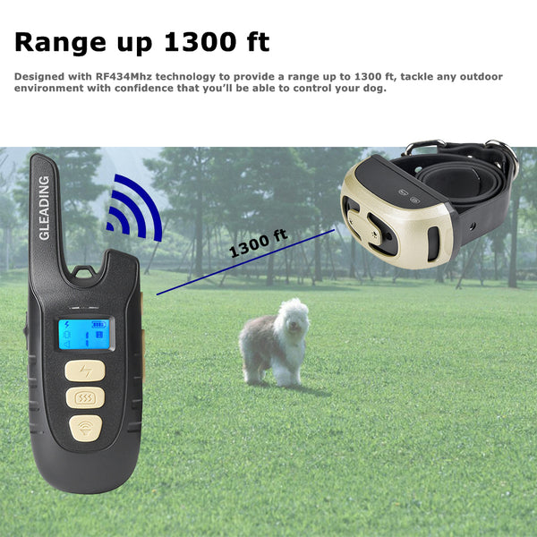 Dog Training Collar/Dog Shock Collar--1300 ft Remote Range-- Rechargeable/Waterproof IP67-GPS2