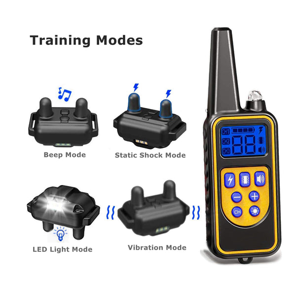 [Version for 2 Dogs]Dog Training Collar/Dog Shock Collar--1300 ft Remote Range-- Rechargeable/Waterproof IP67-MR002